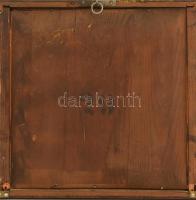 Falióra felesütős ingajáratos szerkezettel, festett réz számlappal, működő jó  állapotban. XIX. sz.,...