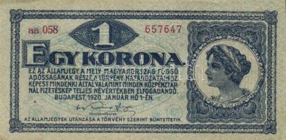 1920. 1K(3x) közeli ugrású számokkal T:I-