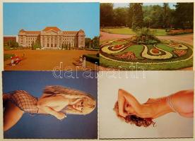 154 db magyar városképes ill. erotikus használatlan képeslap a 70-es 80-as évekből