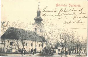 1904  Óbéba, Óbéb, Beba Veche; templom, tér / church, square