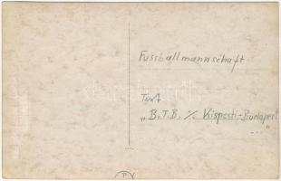 BTB - Kispesti-Budapest 2:0 Kispesti SC labdarúgócsapata / Hungarian football club. Haarfeld photo (...