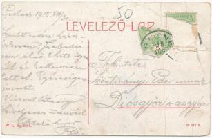 1910 Csetnek, Stítnik; Jolsvai utca, templom. W.L. Bp. 5999. / street, church (fa)