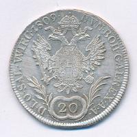 Ausztria 1809D 20kr Ag "I. Ferenc" T:1,1- kis anyaghiba Austria 1809D 20 Kreuzer Ag "...
