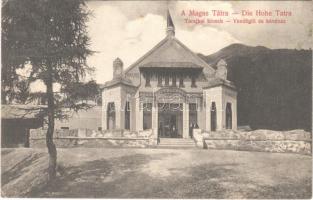 1917 Tátra, Magas-Tátra, Vysoké Tatry; Tarajkai kioszk, vendéglő és kávéház, étterem / restaurant and café at Hrebienok (fl)