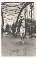 1938 Komárom, Komárno; bevonulás, Horthy Miklós fehér lovon / entry of the Hungarian troops, Regent ...