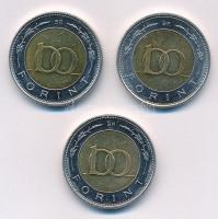 2002. 100Ft "Kossuth" (3x), egyiknél kötőjel hiányzik az évszámok közül T:1-,2 Adamo FOEM1
