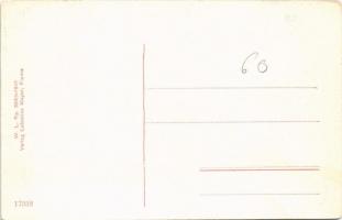 Fiume, Rijeka; Piazza Dante, Cafe and Hotel Europa, market / tér, piac, szálloda és kávéház. W.L. Bp...