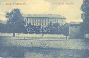 Besztercebánya, Banská Bystrica; Állami felsőbb leányiskola. Havelka József kidása / girls' school (fa)