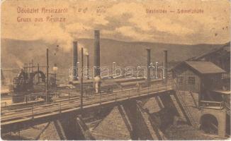 1908 Resica, Resita; Vasöntöde, iparvasút. W.L. 1142. / iron works, factory, foundry, industrial railway