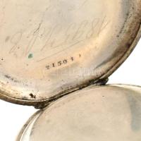 Niellos ezüst (Ag) tokos, arany betétes zsebóra szép állapotú IWC számlappal, Tavannes szerkezettel....