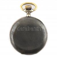 Niellos ezüst (Ag) tokos, arany betétes zsebóra szép állapotú IWC számlappal, Tavannes szerkezettel....