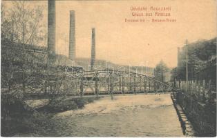 Resica, Resita; vasgyár, Berzavai híd. W.L. 1150. / iron works, factory, bridge