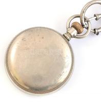 Vastag zsebóra szép állapotú számlappal, jelzés nélküli ankerjáratos szerkezettel. XIX, sz, vége műk...