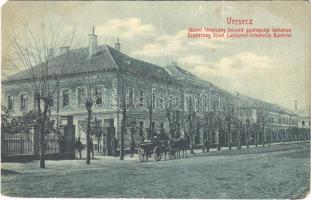 Versec, Werschetz, Vrsac; József főherceg honvéd gyalogsági laktanya. W.L. Bp. 102. / military barrack (r)