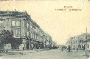 1909 Versec, Werschetz, Vrsac; Városház tér, . W.L. Bp. 589. / town hall square  (EK)