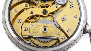 Patek Philippe zsebóra cca 1908 jelzett szép állapotú réz számlap, jelzett szerkezet, tokszám: 14972...