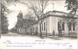 1905 Léva, Levice; Katolikus kör. Nyitrai és Társa kiadása / Catholic society's house