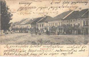 1907 Rozsnyó, Roznava; Rákóczi tér, üzletek. Pauchly Nándor kiadása. Vogel D. felvétele / square, street view, shops (fl)