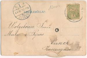 1906 Budapest VIII. Kerepesi út, Nemzeti Színház, villamos. Tekerhető mechanikus lap magyar színészn...