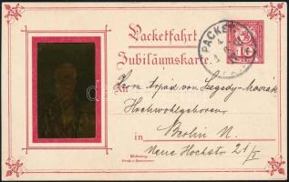 1898 Levelezőlap II. Vilmos császár képével, amit Szegedy-Maszák Zsuzsannának, Barabás Miklós festő ...