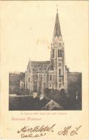 1900 Detta, Ghedu, Deta; Az újonnan épült római katolikus templom / church