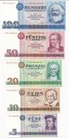 NDK 1971-1975. 5M-100M (5xklf) T:I-III szép papír DRG 1971-1975. 5 Mark - 100 Mark (5xdiff) C:UNC-F nice paper