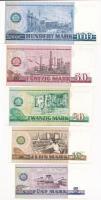 NDK 1971-1975. 5M-100M (5xklf) T:I-III szép papír
DRG 1971-1975. 5 Mark - 100 Mark (5xdiff) C:UNC-F...