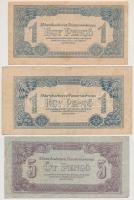 1944. 1P-100P "A Vörös Hadsereg Parancsnoksága" (6xklf), közte kétféle 1p T:III,III-