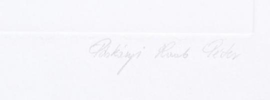 Párkányi Raab Péter (1967-): Csiga. Cinkográfia, papír, jelzett, számozott: 100/22, 30x29 cm