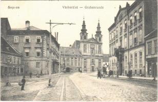 1915 Sopron, Várkerület, üzletek. Blum Náthán és Fia kiadása