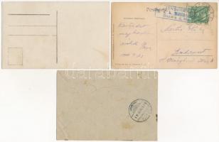 2 db RÉGI képeslap + 1 tábori levél / 2 pre-1945 postcards + 1 WWI military field letter