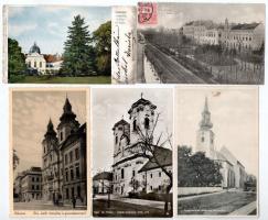 37 db RÉGI magyar város képeslap vegyes minőségben / 37 pre-1945 Hungarian town-view postcards in mi...