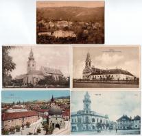 35 db RÉGI magyar város képeslap vegyes minőségben / 35 pre-1945 Hungarian town-view postcards in mixed quality