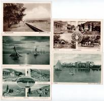 32 db RÉGI magyar város képeslap vegyes minőségben: Balaton / 32 pre-1945 Hungarian town-view postcards in mixed quality: only Balaton
