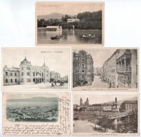 13 db RÉGI Stengel város képeslap + 4 db híres ember motívum képeslap / 13 pre-1945 Stengel town-view postcards + 4 famous people motive postcards