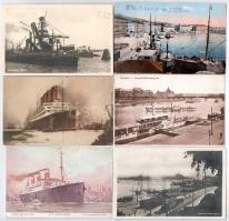 32 db RÉGI motívum képeslap: hajók, járművek / 32 pre-1945 motive postcards: ships, vehicles