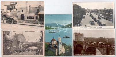 32 db RÉGI motívum képeslap: hajók, járművek / 32 pre-1945 motive postcards: ships, vehicles