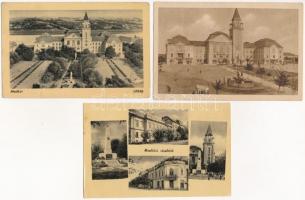 54 db MODERN magyar 60 filléres város képeslap (Képzőművészeti Alap Kiadóvállalat): Szolnok megye / ...