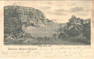 1900 Balatonaliga (Balatonvilágos), hegyoldali rész (ázott / wet damage)