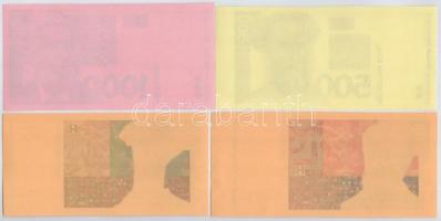 Horvátország 1993. 5K + 20K + 50K + 200K + 500K + 1000K, mind előlapi színpróba + 200K + 500K + 1000...