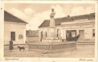 1934 Balatonfüred, Hősök szobra, emlékmű, üzlet (EK)