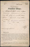 cca 1900 Madách Mike vármegyei aljegyző, Madách Imre unokaöccsének fia, az utolsó leszármazó okmánya...
