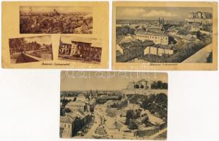 47 db MODERN magyar 60 filléres város képeslap (Képzőművészeti Alap Kiadóvállalat): Komárom megye / 47 modern Hungarian town-view postcards from the 50s: Komárom county