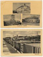 8 db MODERN magyar 60 filléres város képeslap (Képzőművészeti Alap Kiadóvállalat): Tolna megye / 8 m...