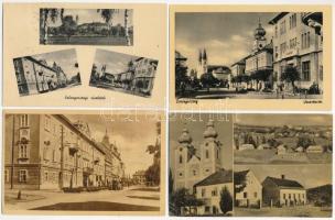 7 db MODERN magyar 60 filléres város képeslap (Képzőművészeti Alap Kiadóvállalat): Zala megye / 7 modern Hungarian town-view postcards from the 50s: Zala county