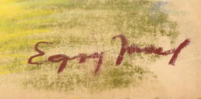 Egry József jelzéssel: Fények. Pasztell, papír. 35x50 cm