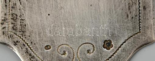 Ezüst (Ag) 6 személyes komplett evőeszköz készlet + 2 db kis fűszeres kanálka. Jelzett, mesterjegyes...