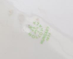 Hollóházi aranyszamár tányér. Kézzel festett, jelzett, kopásokkal. d: 18,5 cm