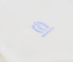 Bakos Éva áttört porcelán tálka. Kézzel festett, jelzett, minimális kopással d: 15 cm