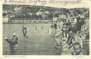 1920 Balatonalmádi-fürdő, fövenyfürdő, stég (EK)